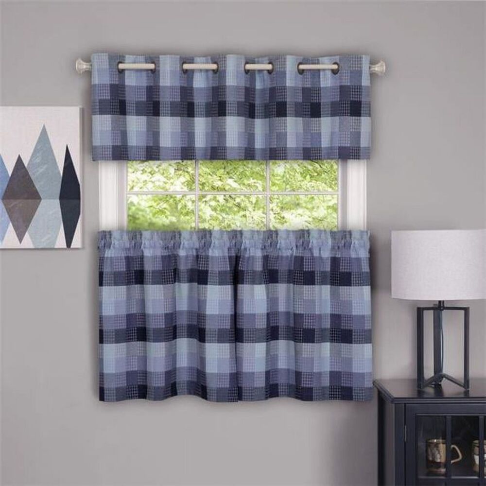 Achim Importing Harvard Tier Pair - Blue - 57 x 36 in.